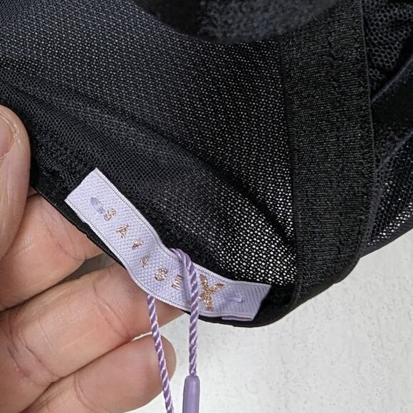 NWT Savage X Fenty Black Caviar Strappy Mesh Bralette - Picture 6 of 8